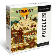 PREORDER 1000 Piece Puzzle Ski Resort Geometric