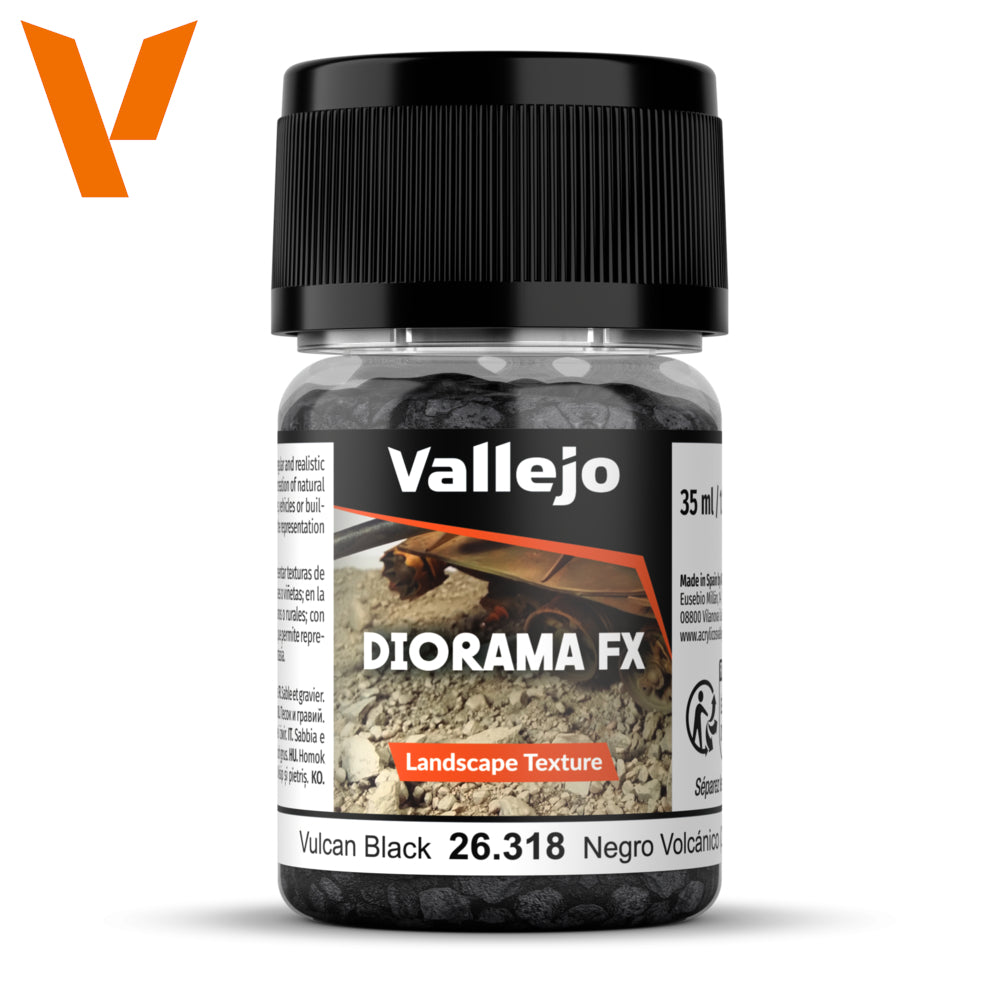 PREORDER Vallejo - Diorama Effects - Vulcan Black 2.0-5.0mm 35 ml
