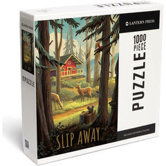 PREORDER 1000 Piece Puzzle Slip Away Cabin with W