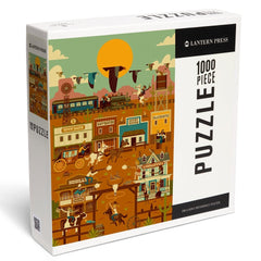 PREORDER 1000 Piece Puzzle Western Town Geometric