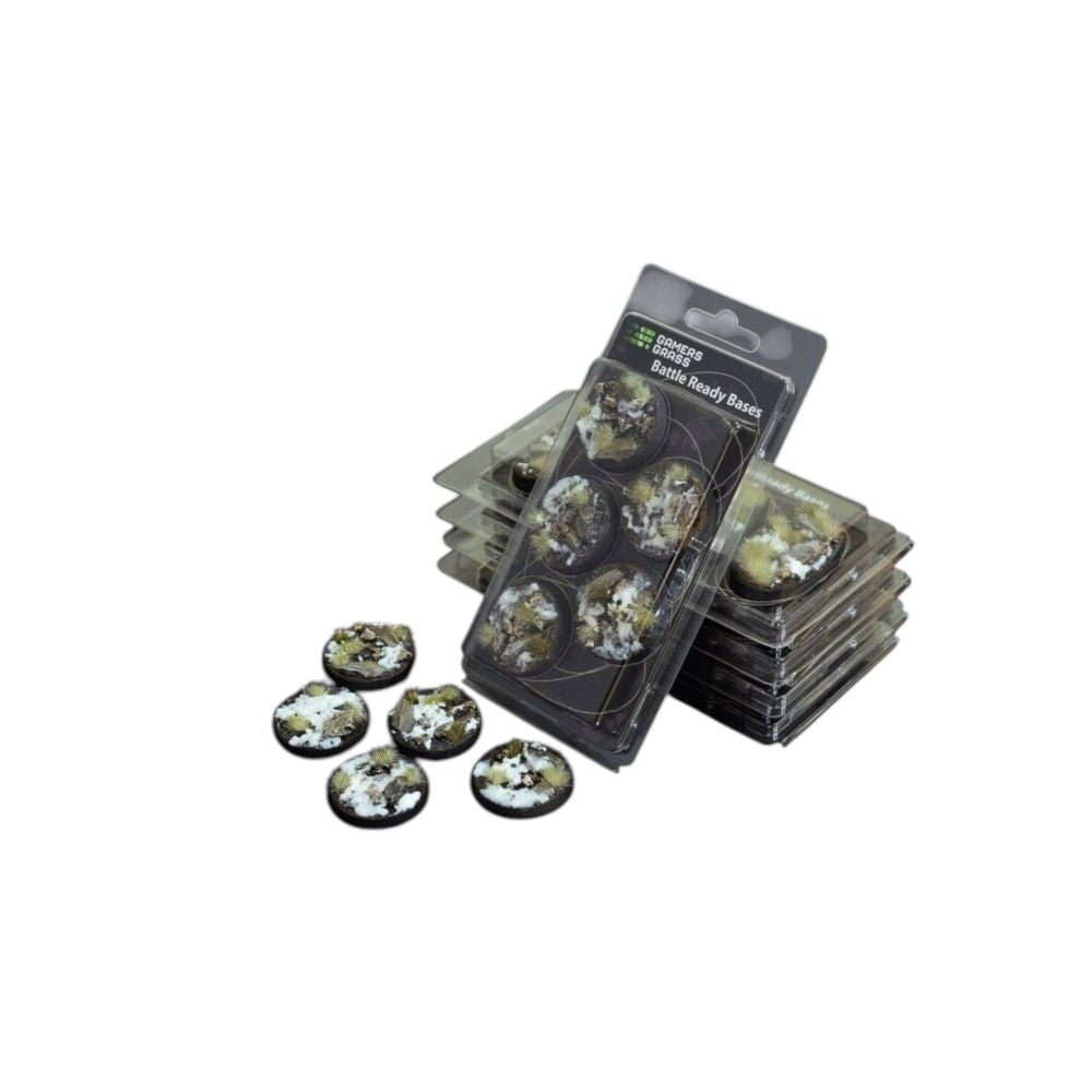 Gamers Grass - Battle Ready Bases - Winter - Round 40mm (x5)