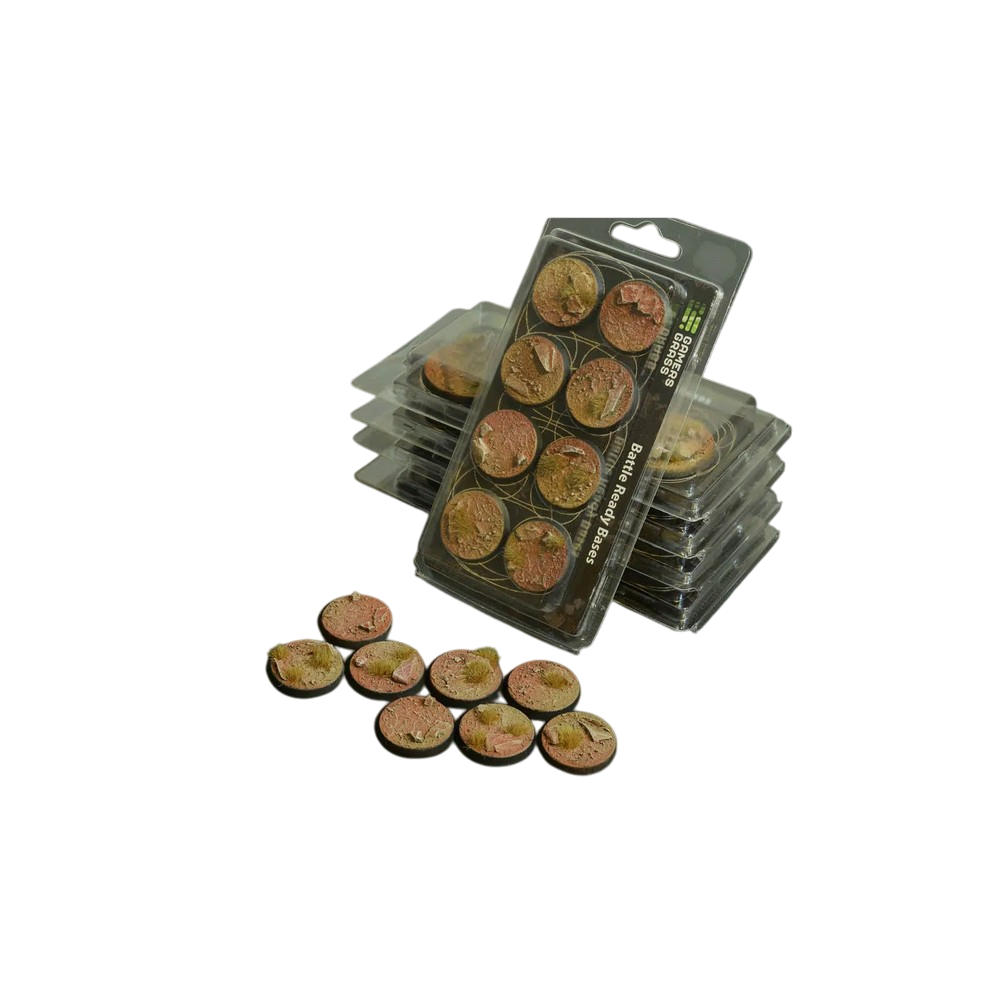Gamers Grass - Battle Ready Bases - Badlands - Round 32mm (x8)