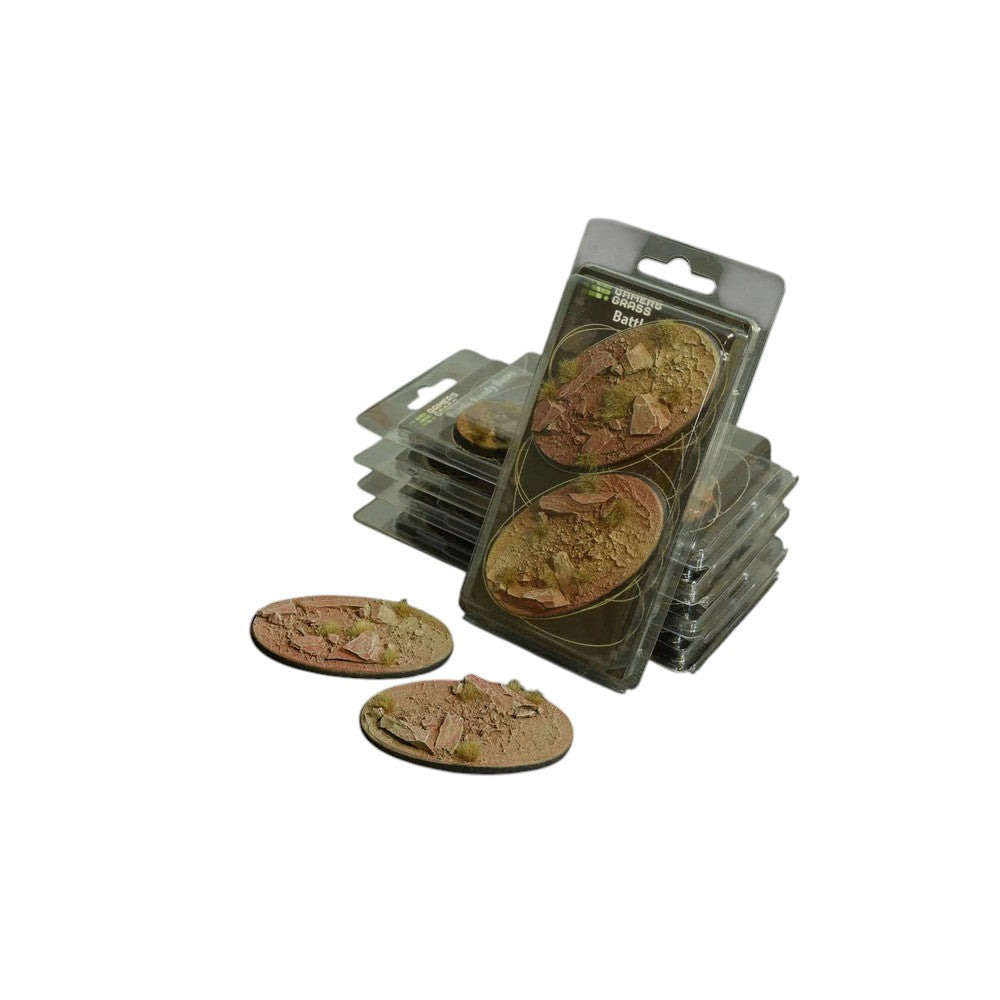 Gamers Grass - Battle Ready Bases - Badlands - Oval 90mm (x2)