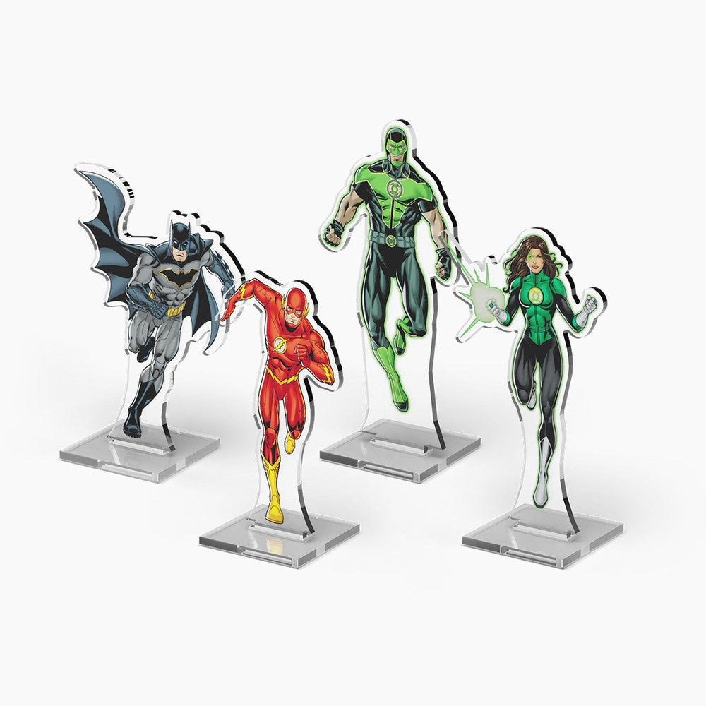 PREORDER U1 Cryptozoic: DC 2DZ Acrylic Standees: Pack 1 (Batman - The Flash - Simon Baz - Jessica Cruz)