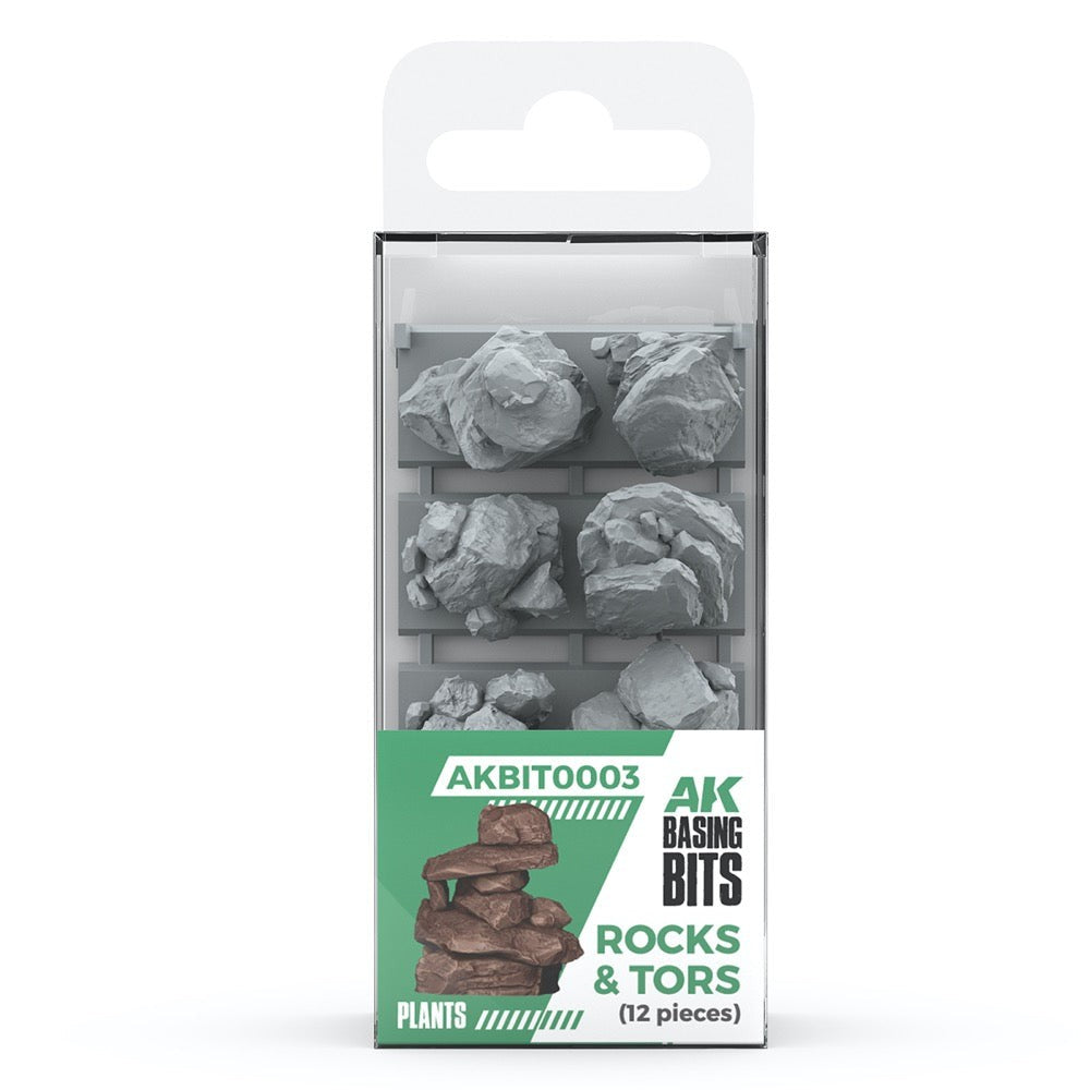 PREORDER AK Interactive - Basing Bits - Rocks & Tors - 12 Pieces
