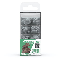 PREORDER AK Interactive - Basing Bits - Rocks & Tors - 12 Pieces