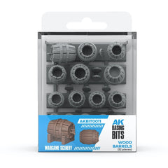 PREORDER AK Interactive - Basing Bits - Wood Barrels - 32 Pieces