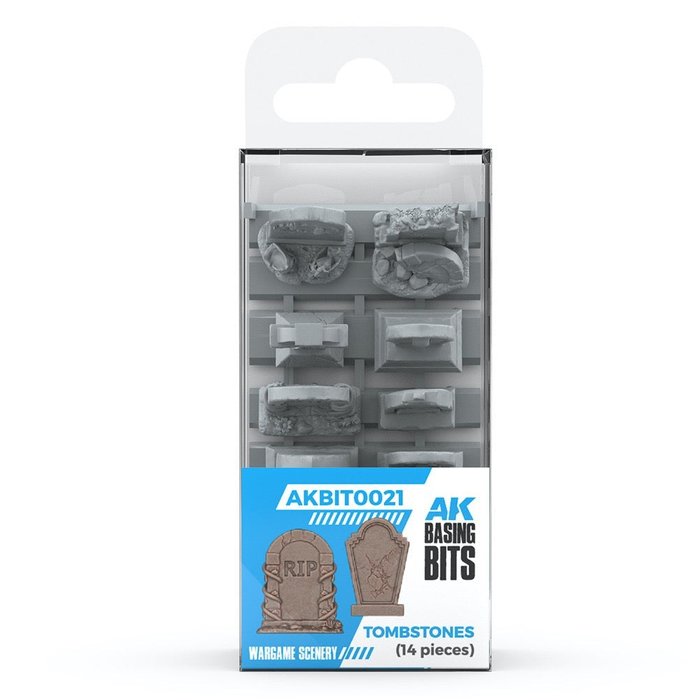 PREORDER AK Interactive - Basing Bits - Tumbstones - 14 Pieces
