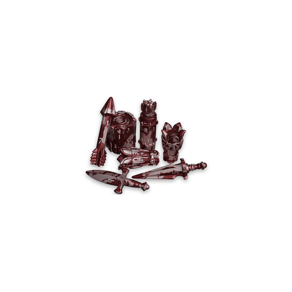 PolyHero Dice - Ranger 8 Dice Set Scarlet Scout