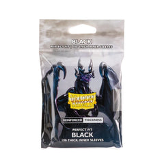 PREORDER Dragon Shield: Perfect Fit Inner Sleeves  Thick  Black