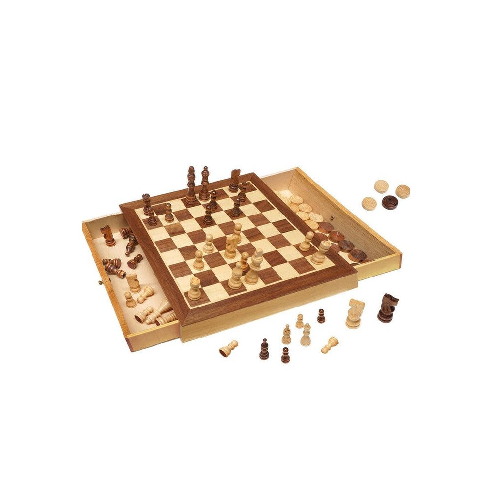 Chess Cabinet With Checkers Wood