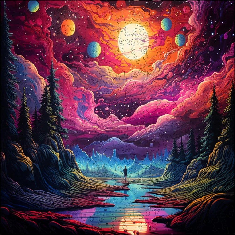 PREORDER Trippy Puzzles - 300 Pce Wood Jigsaw Cosmic Canvas