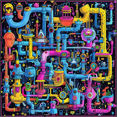 Trippy Puzzles - 300 Pce Wood Jigsaw Sci-Fi Sewer