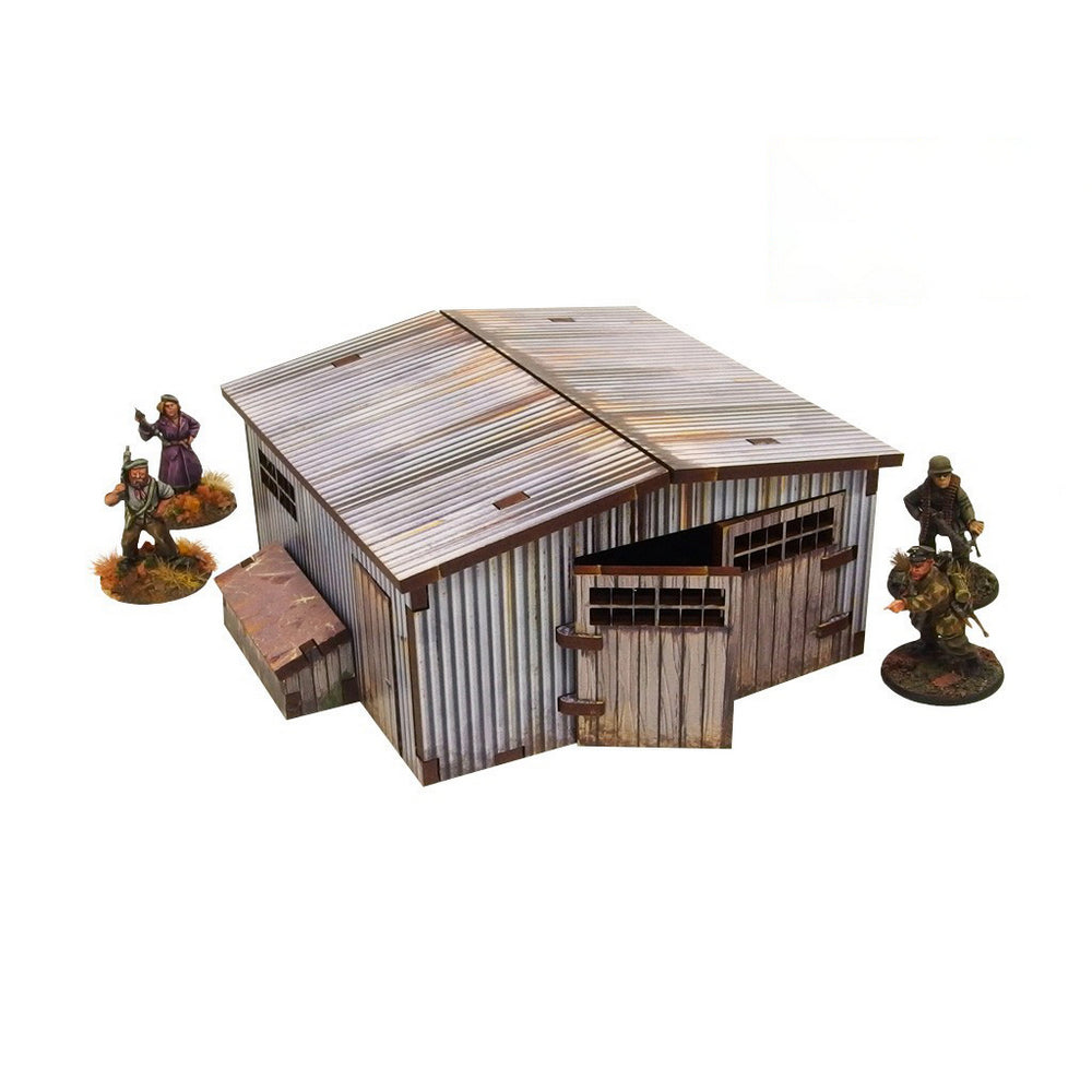 Micro Art Studio - WW2 Normandy Large Tin Shed PREPAINTED [28mm/1:56]