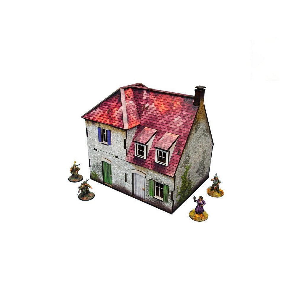 Micro Art Studio - WW2 Normandy Farmhouse PREPAINTED [28mm/1:56]