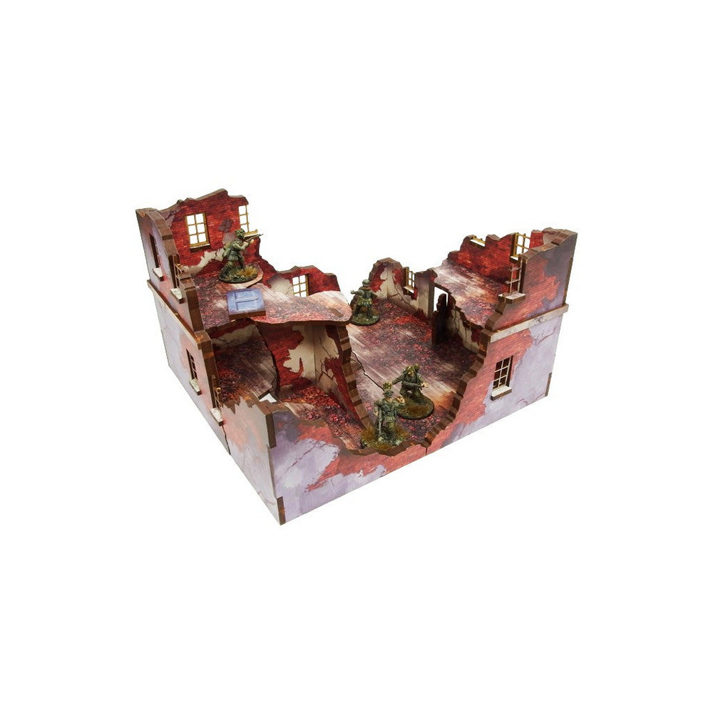 PREORDER Micro Art Studio - WW2 Normandy Ruined Large House 1 PREPAINTED [28mm/1:56]