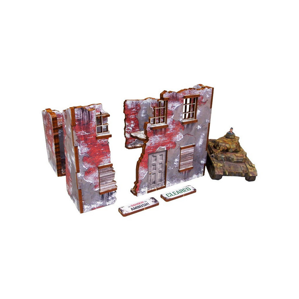 Micro Art Studio - WW2 Normandy Achtung Panzer Winter Ruins 2 PREPAINTED [28mm/1:56]