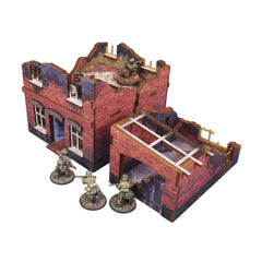 Micro Art Studio - WW2 Ostfront Stalingrad Small House (with garage) (3) PREPAINTED [28mm/1:56]