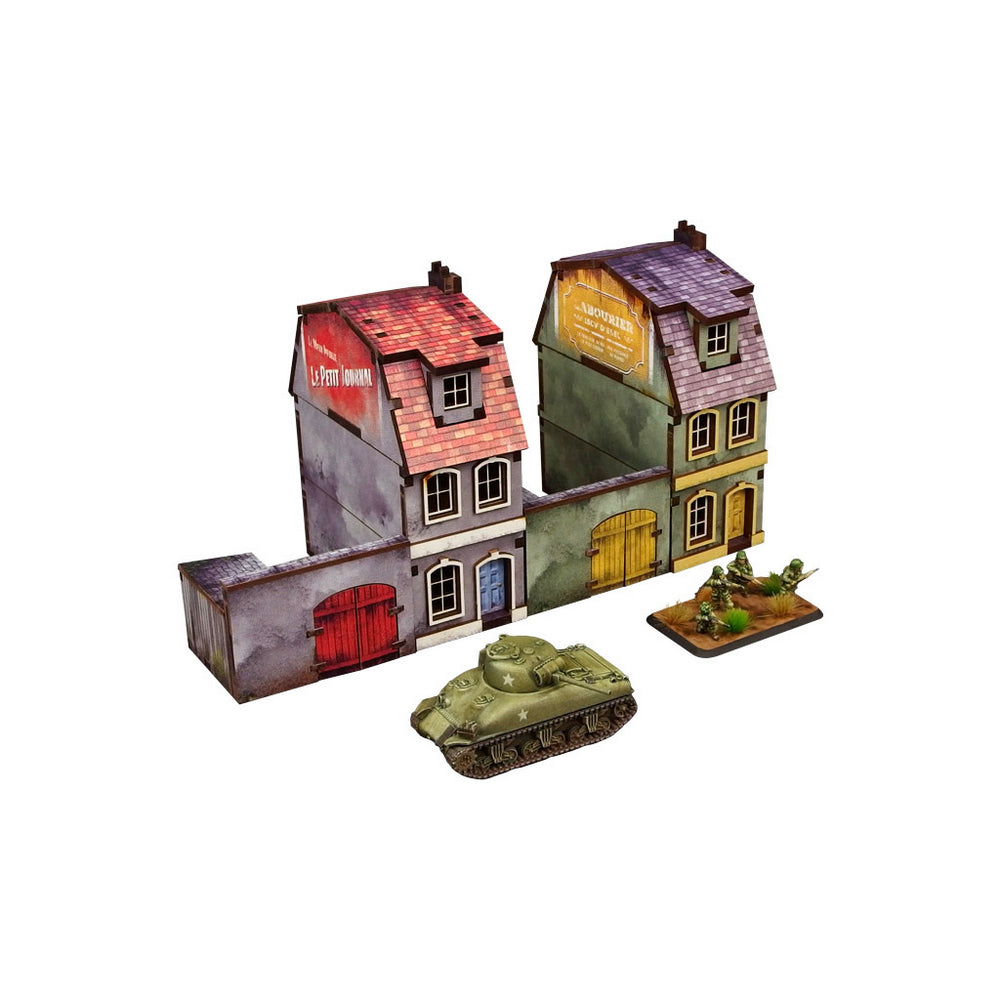 Micro Art Studio - WW2 Normandy Townhouse 1 PREPAINTED [15mm/1:100]