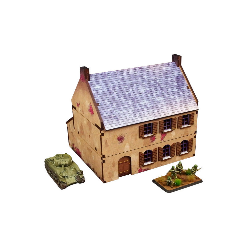 PREORDER Micro Art Studio - WW2 Normandy Townhouse 2 PREPAINTED [15mm/1:100]