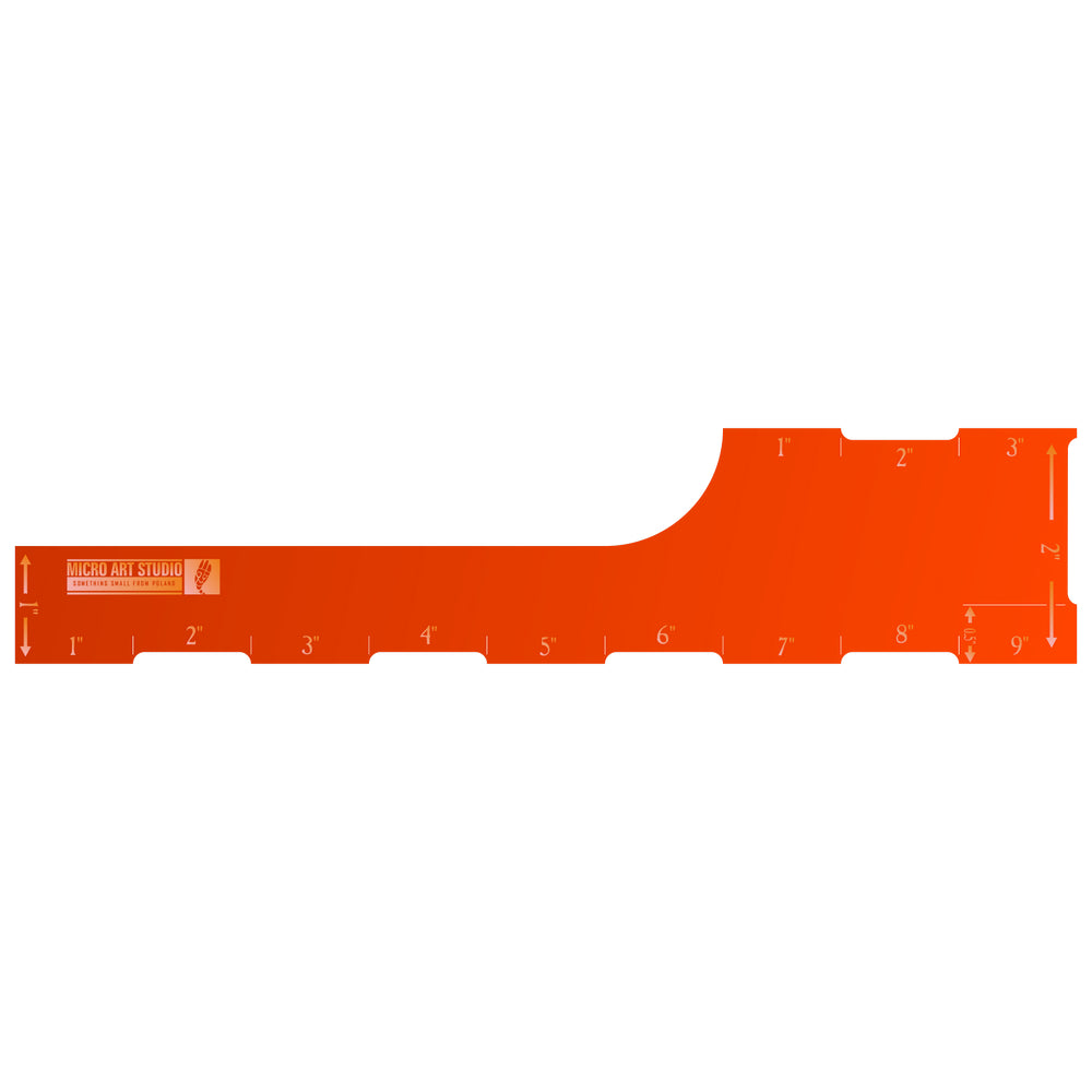 PREORDER Micro Art Studio - Accessories - AoS 9 inch Range Ruler - Orange