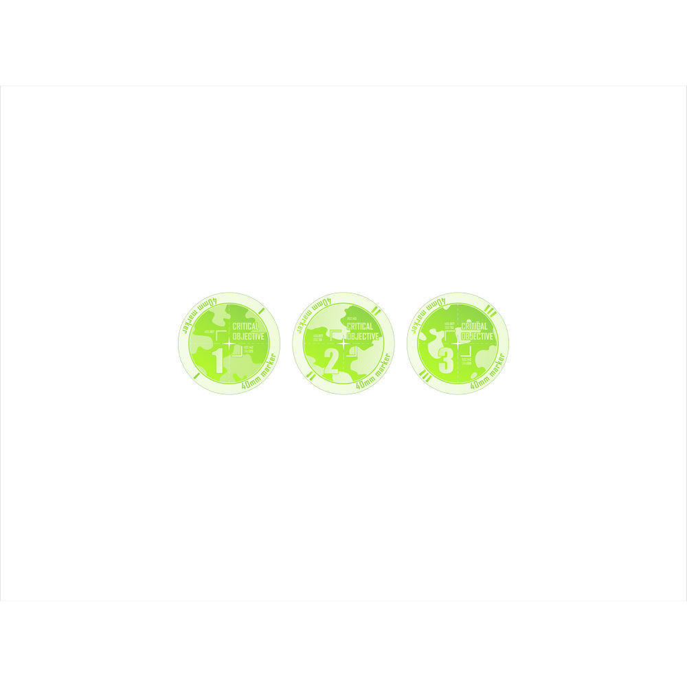 PREORDER Micro Art Studio - Accessories - Objective Critical Markers 40mm 1-3 KT Fluo Green