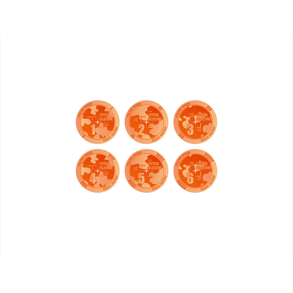 PREORDER Micro Art Studio - Accessories - Objective Critical Markers 40mm 1-6 Fluo Orange