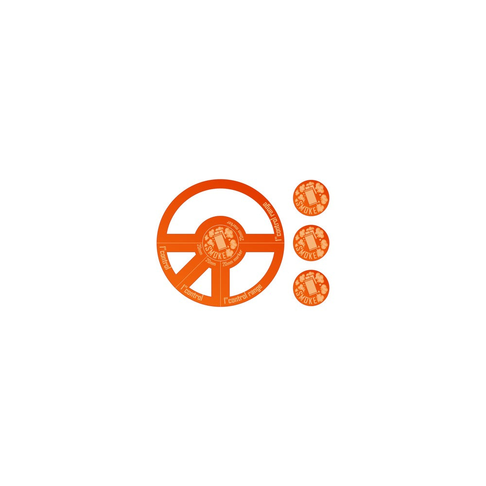 PREORDER Micro Art Studio - Accessories - Smoke Markers 20mm & 1 Control Zone KT Fluo Orange