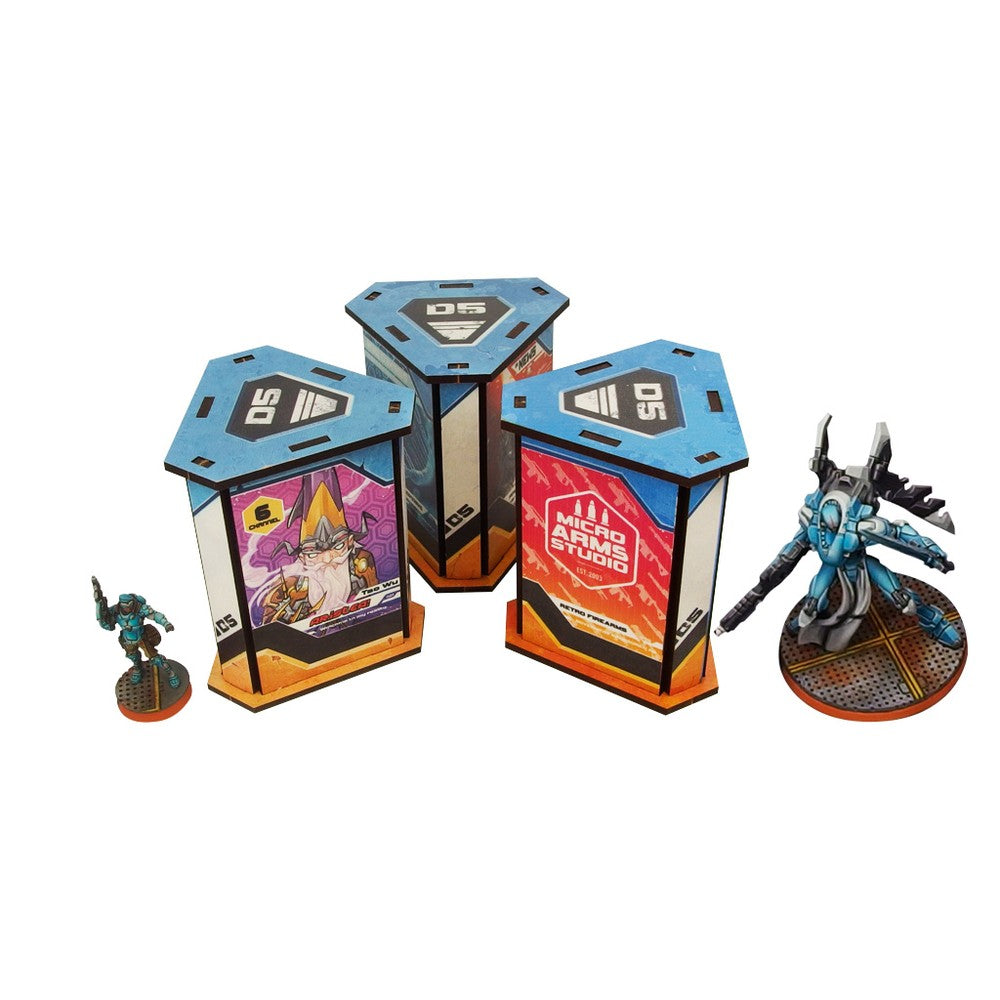 PREORDER Micro Art Studio - Infinity Scenery - District 5 Newsstands (3) PREPAINTED (blue)