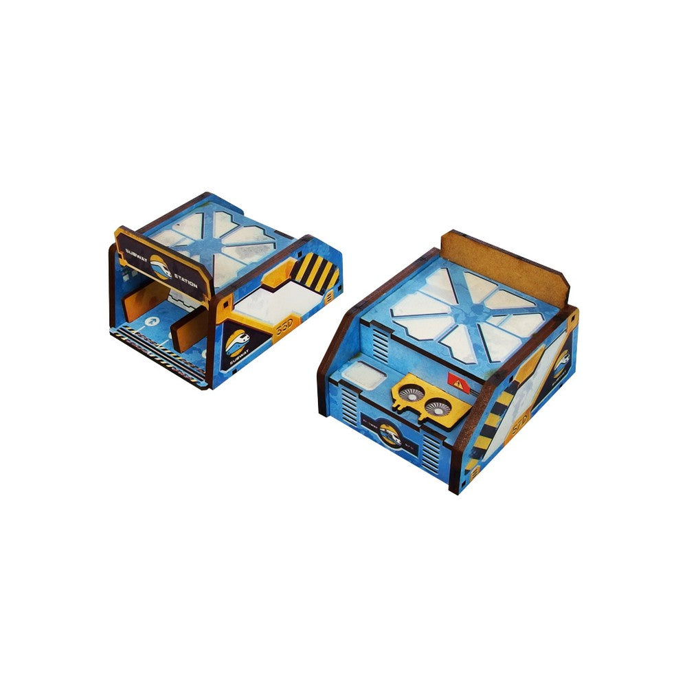 PREORDER Micro Art Studio - Infinity Scenery - District 5 Subway Entrance (2) PREPAINTED (blue)