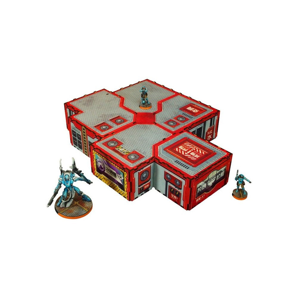 PREORDER Micro Art Studio - Infinity Scenery - Kokkyo-3 Commercial Hub PREPAINTED (red)
