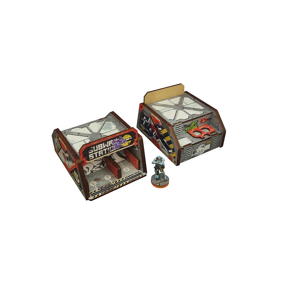 PREORDER Micro Art Studio - Infinity Scenery - Precinct Sigma Subway Entrance (2) PREPAINTED (grey)