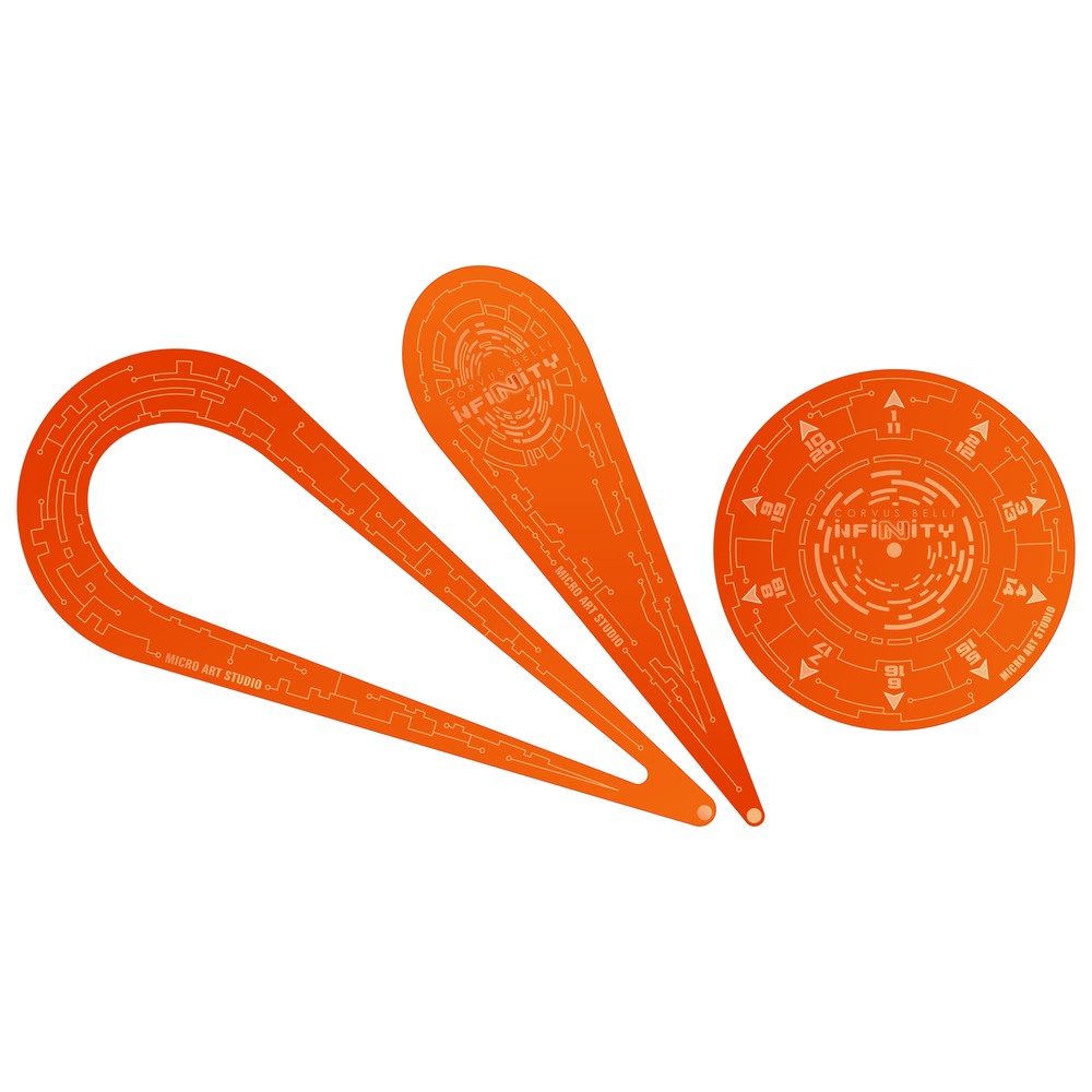 Micro Art Studio - Infinity Accessories - Infinity Templates N5 (3) Fluo Orange