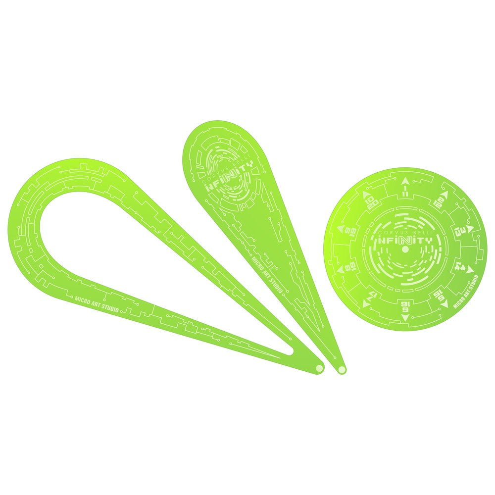 Micro Art Studio - Infinity Accessories - Infinity Templates N5 (3) Fluo Green