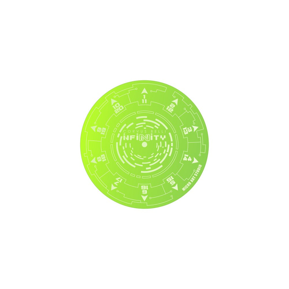 Micro Art Studio - Infinity Accessories - Infinity Circular Blast Template N5 (1) Fluo Green