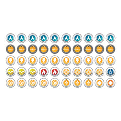 Micro Art Studio - Infinity Token Sets - N4 Infinity Tokens Starter Set (50) w. Orders Blue