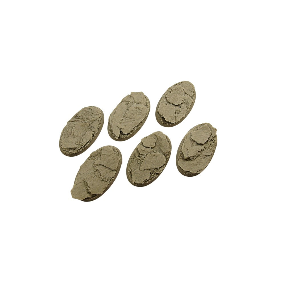 PREORDER Micro Art Studio - Resin Round/Oval Bases - Shale Bases - Oval 60x35mm (4)