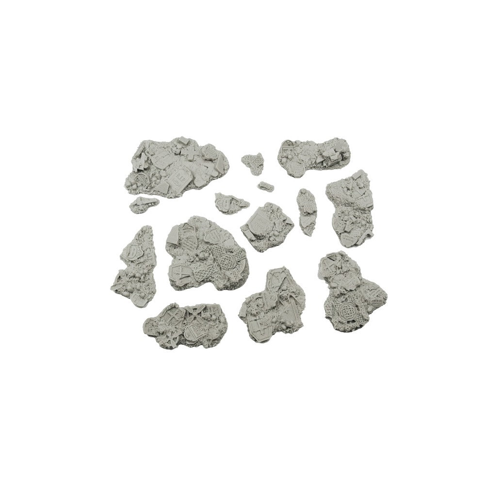 PREORDER Micro Art Studio - Resin Round/Oval Bases - Graveyard Basing Kit (14)