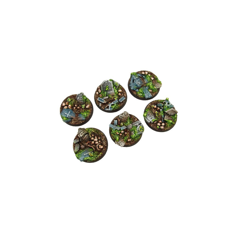 PREORDER Micro Art Studio - Resin Round/Oval Bases - Graveyard Bases - Round 40mm (2)