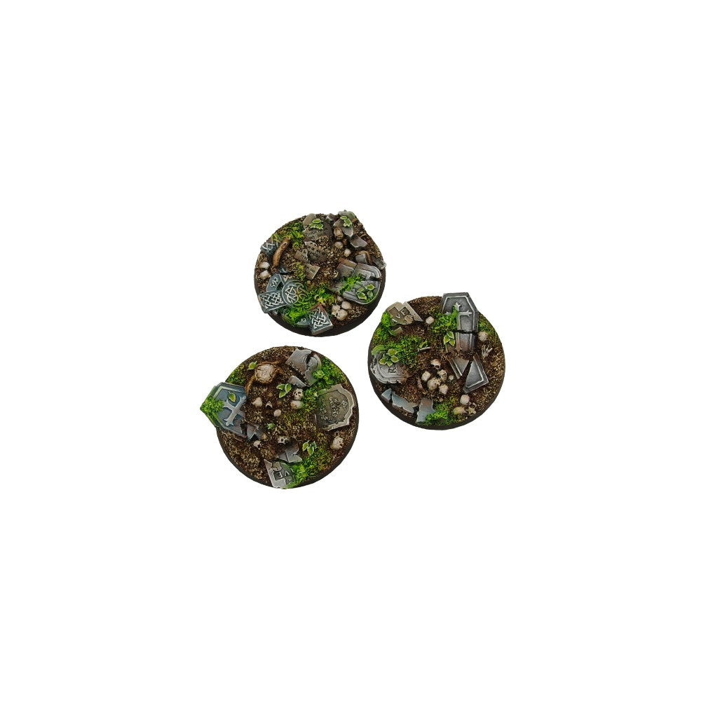 PREORDER Micro Art Studio - Resin Round/Oval Bases - Graveyard Bases - Round 50mm (1)