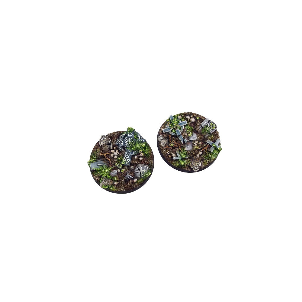 PREORDER Micro Art Studio - Resin Round/Oval Bases - Graveyard Bases - Round 60mm (1)