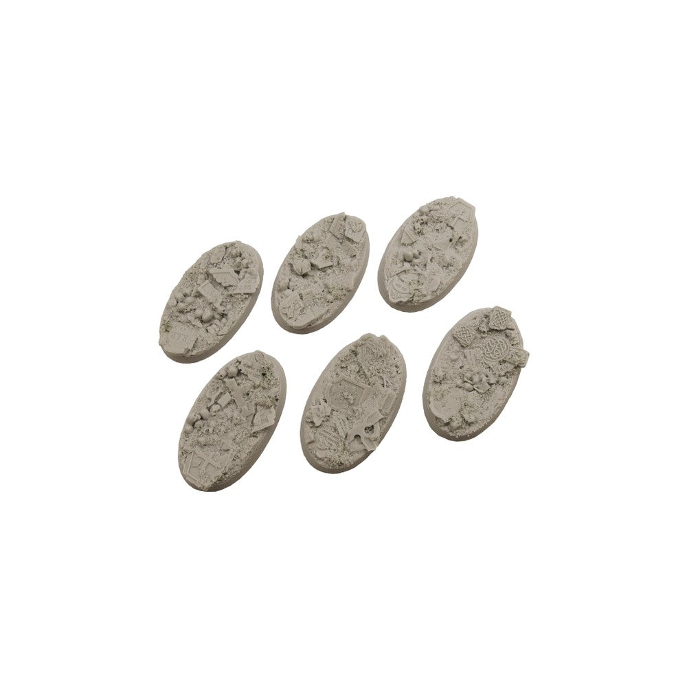 PREORDER Micro Art Studio - Resin Round/Oval Bases - Graveyard Bases - Oval 60x35mm (4)