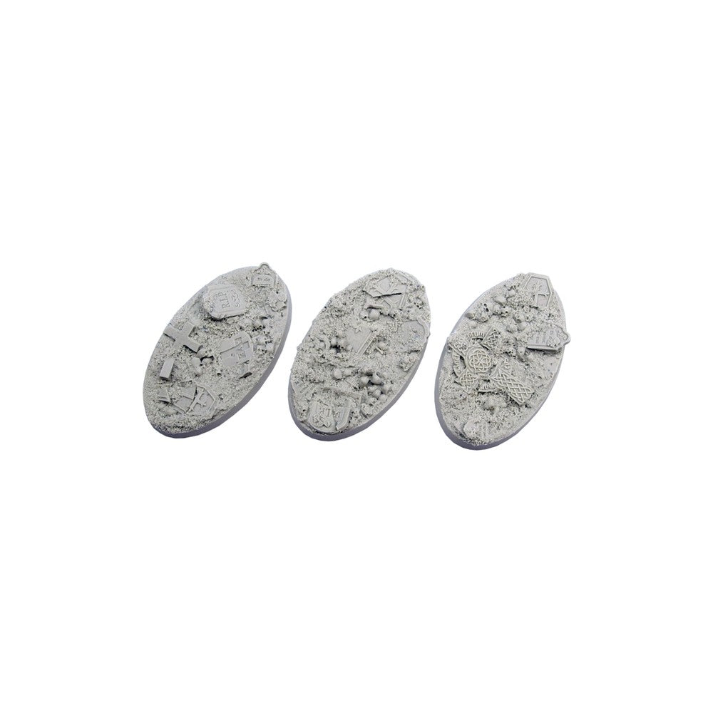 PREORDER Micro Art Studio - Resin Round/Oval Bases - Graveyard Bases - Oval 75x42mm (2)