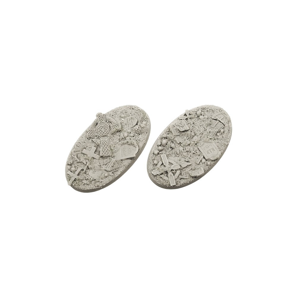 PREORDER Micro Art Studio - Resin Round/Oval Bases - Graveyard Bases - Oval 90x52mm (2)