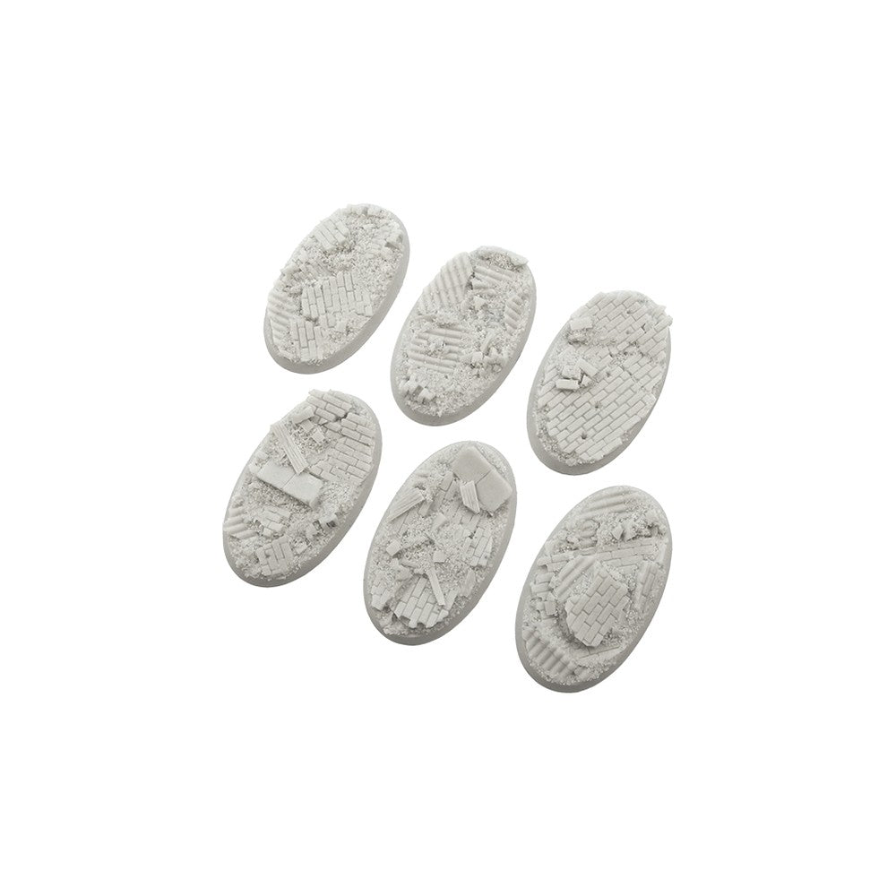 PREORDER Micro Art Studio - Resin Round/Oval Bases - Old Factory Bases - Oval 60x35mm (4)