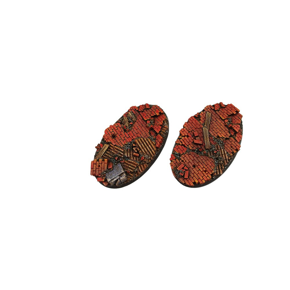 PREORDER Micro Art Studio - Resin Round/Oval Bases - Old Factory Bases - Oval 90x52mm (2)