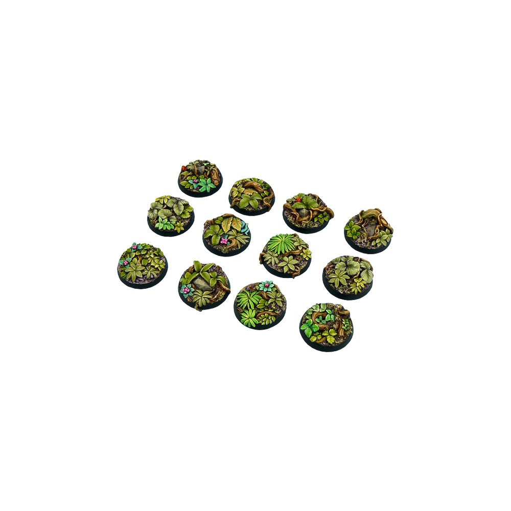 PREORDER Micro Art Studio - Resin Round/Oval Bases - Jungle Bases - Round 25mm (5)