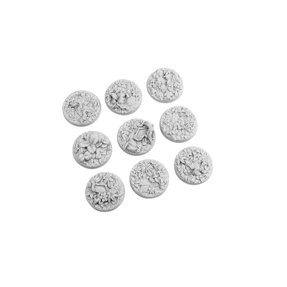 PREORDER Micro Art Studio - Resin Round/Oval Bases - Jungle Bases - Round 28mm (5)