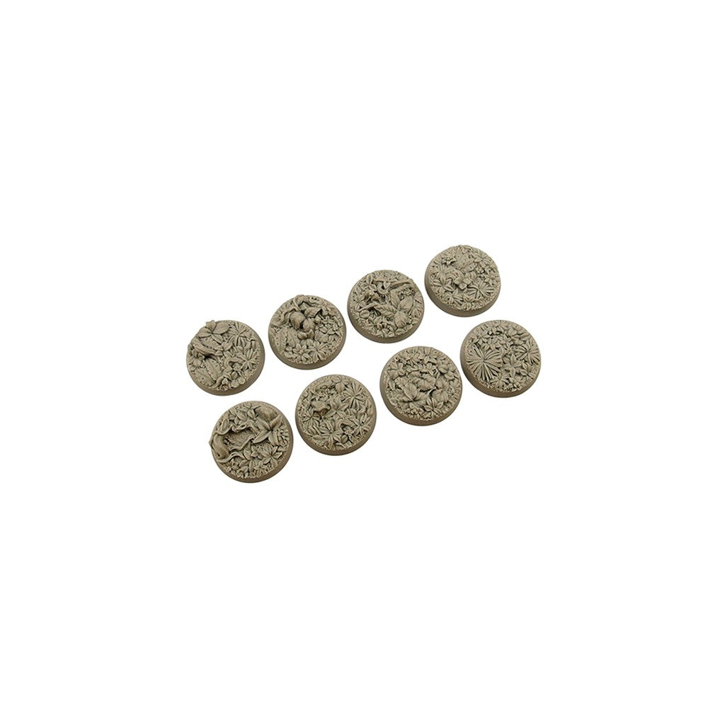 PREORDER Micro Art Studio - Resin Round/Oval Bases - Jungle Bases - Round 32mm (5)