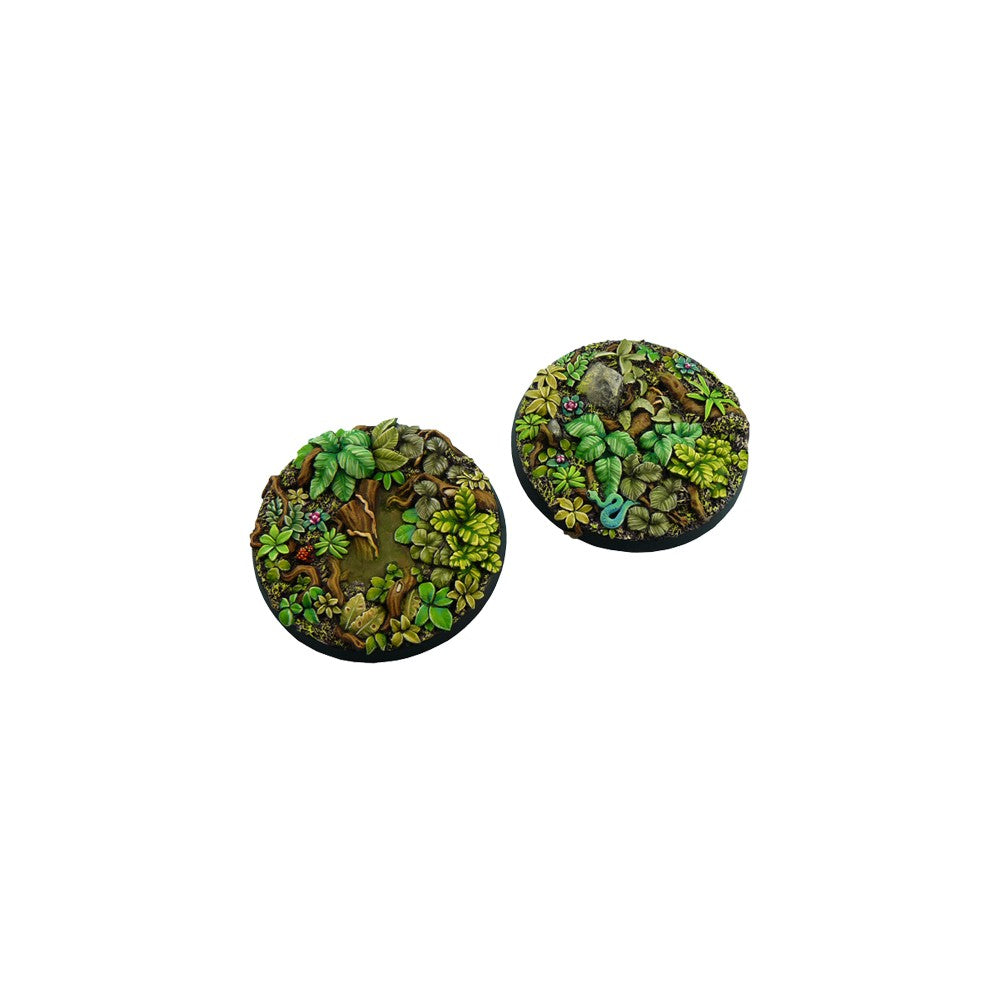 PREORDER Micro Art Studio - Resin Round/Oval Bases - Jungle Bases - Round 60mm (1)